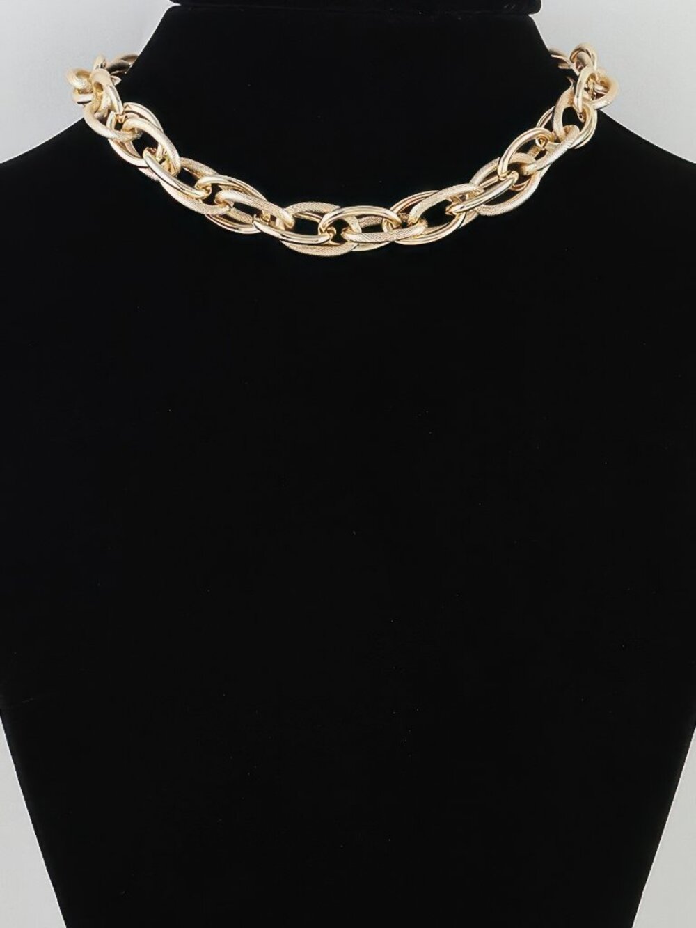 Double Polished Link Chain Choker Necklace